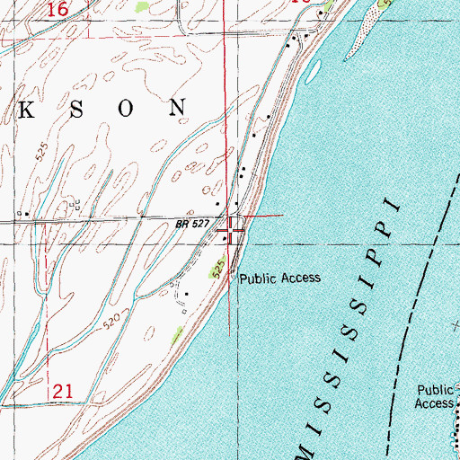 Topographic Map of Casey Barrow Landing, IA