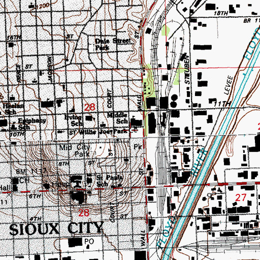 Topographic Map of Willie Joe Park, IA