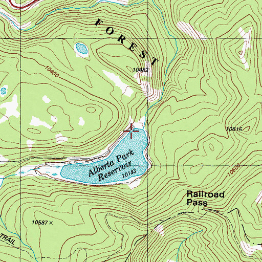 Topographic Map of Alberta Park Dam, CO
