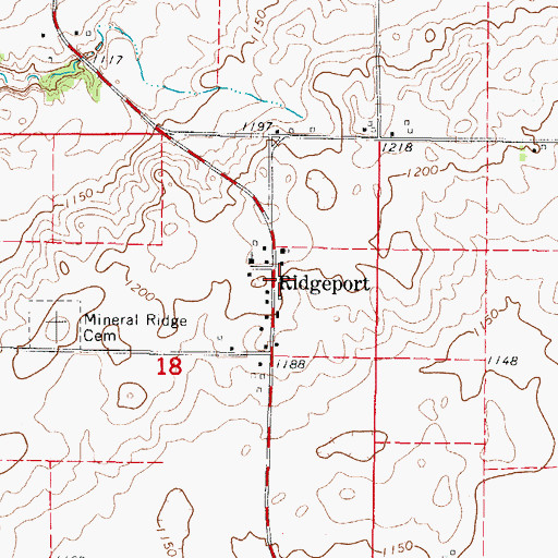 Topographic Map of Mineral Ridge Baptist Church, IA