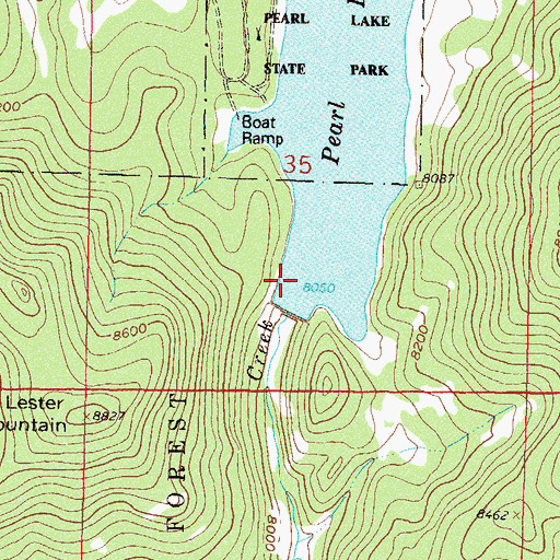 Topographic Map of Lester Creek Dam, CO