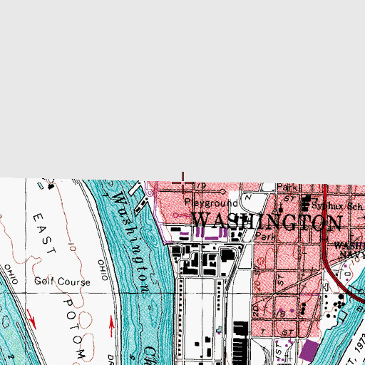 Topographic Map of Thomas Law House, DC