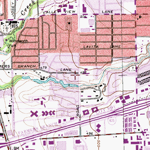 Topographic Map of Stark Elementary School, TX