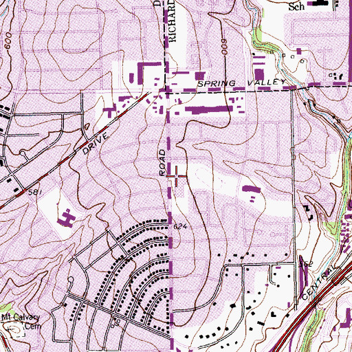 Topographic Map of RISD Academy, TX