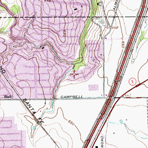 Topographic Map of Prairie Creek Elementary School, TX