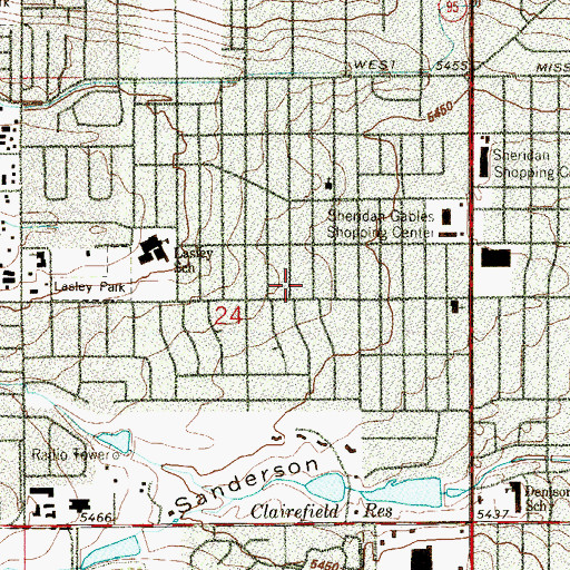 Topographic Map of Crosley and Westfield Dam, CO