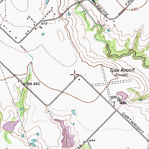 Topographic Map of Berry Middle School, TX