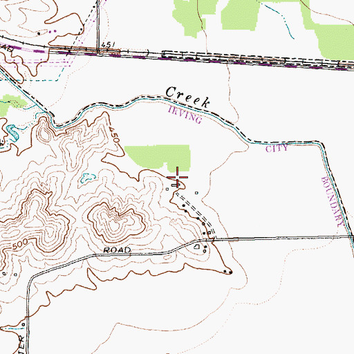 Topographic Map of Barbara Bush Middle School, TX