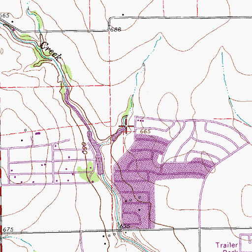 Topographic Map of Christie Elementary School, TX