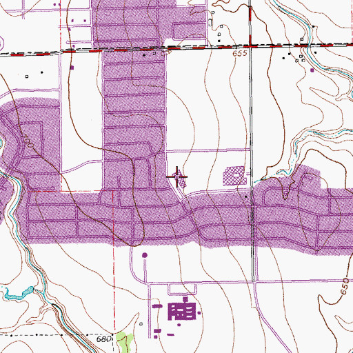 Topographic Map of Shepard Elementary School, TX