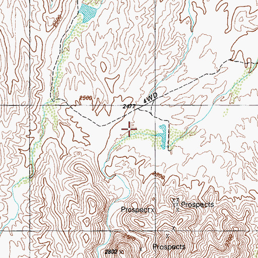 Topographic Map of Brownell Valley, AZ