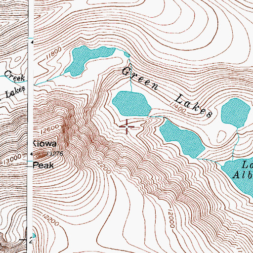 Topographic Map of Green Lake Number 3, CO