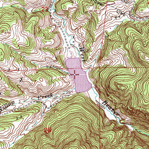 Topographic Map of Pringtime Reservoir, CO