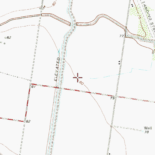 Topographic Map of 9 North-East FM 493 Colonia, TX