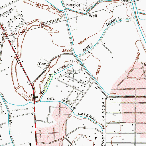 Topographic Map of Brinkman Addition Colonia, TX