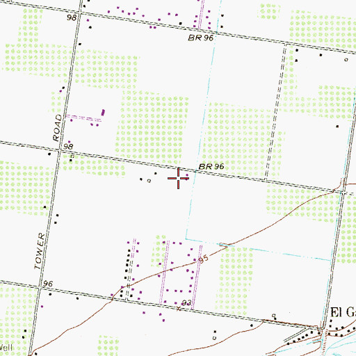 Topographic Map of Esperanza Estates Colonia, TX