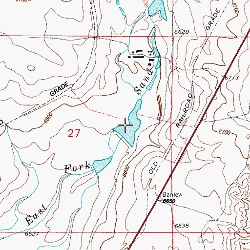 Topographic Map of Banning Lewis Reservoir Number 1, CO