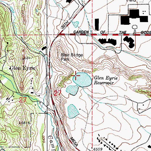 Topographic Map of Glen Eyre Number 3 Dam, CO