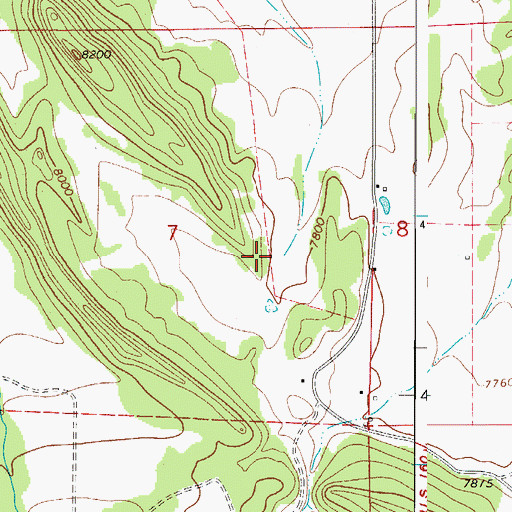 Topographic Map of McIntire Reservoir, CO