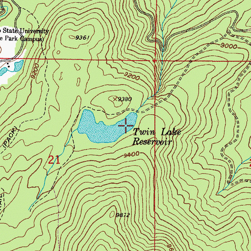 Topographic Map of Pennock Creek Dam, CO