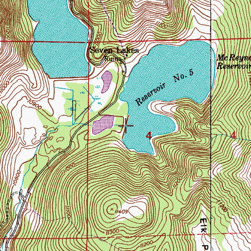 Topographic Map of McReynolds Dam, CO