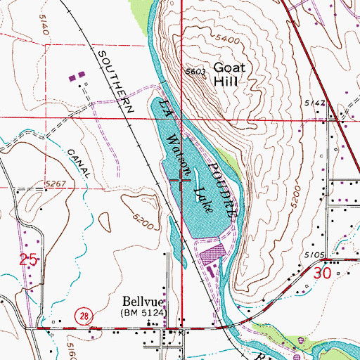 Topographic Map of Watson Lake Dam, CO