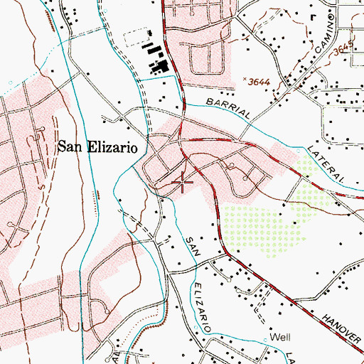 Topographic Map of Presidio Chapel San Elizario, TX