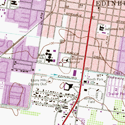 Topographic Map of Lifecare Hospitals of South Texas, TX