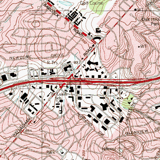Topographic Map of Ambassador Baptist Church, TX