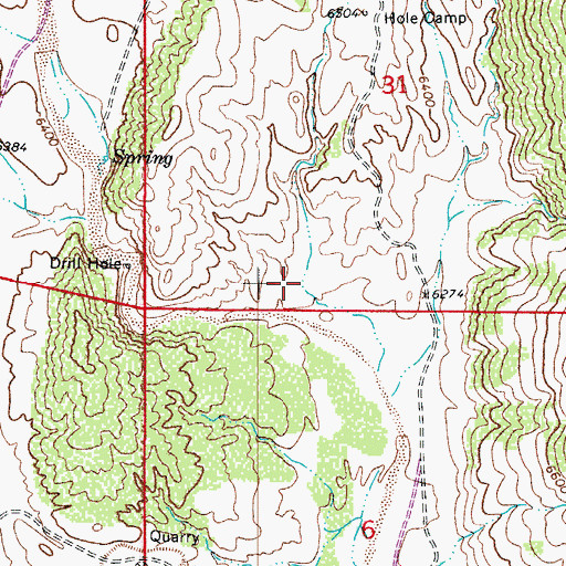 Topographic Map of Floodwater B-6 Retention Reservoir, CO
