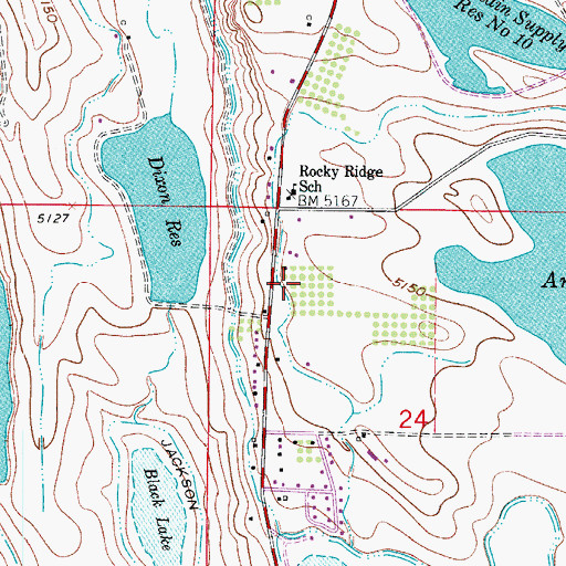 Topographic Map of Dixon Dam, CO