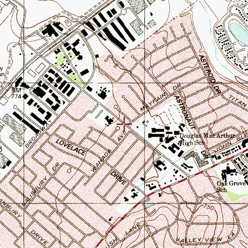 Topographic Map of Saint Matthews United Methodist Church, TX