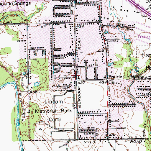 Topographic Map of Murdock Road Baptist Church, TX