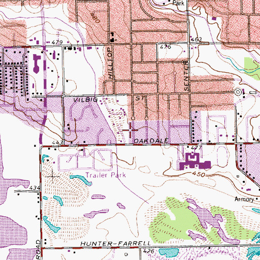 Topographic Map of Faithway Baptist Church, TX