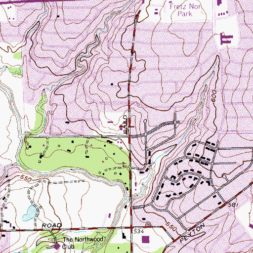 Topographic Map of Episcopal Church of the Transfiguration, TX