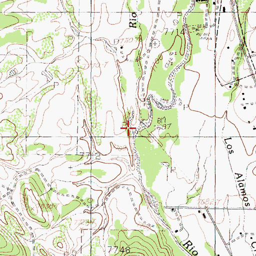 Topographic Map of Rio Chamita, NM