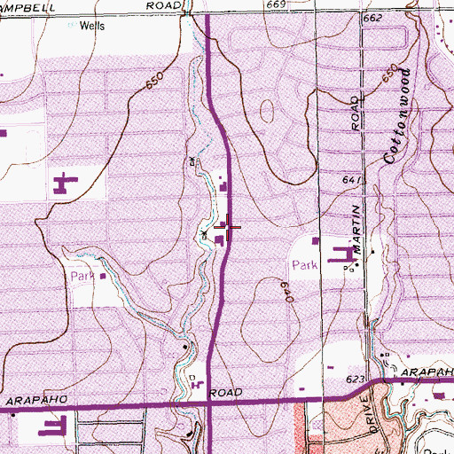 Topographic Map of Church of Christ Waterview Richardson, TX