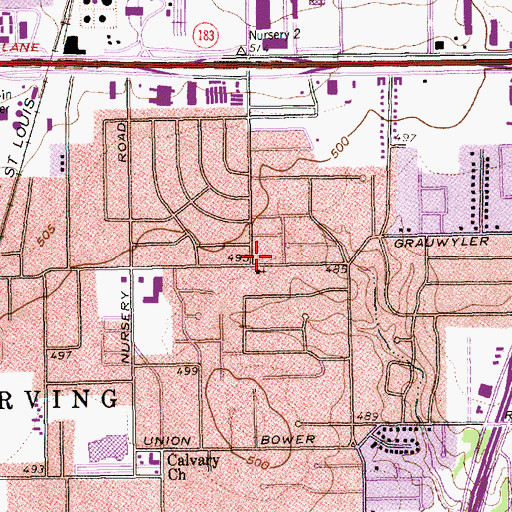 Topographic Map of Somang Korean Baptist Church, TX