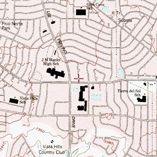 Topographic Map of Saint Timothy Lutheran Church, TX