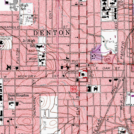Topographic Map of Saint Andrew Presbyterian Church, TX