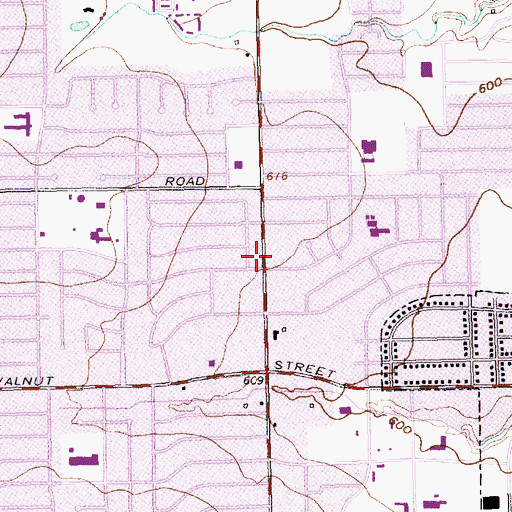 Topographic Map of Saint Pauls United Methodist Church, TX