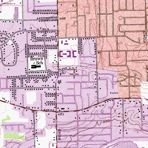 Topographic Map of Pentecostal Church, TX