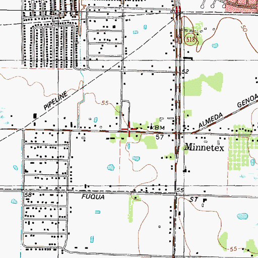 Topographic Map of Calvary Hill Baptist Church, TX