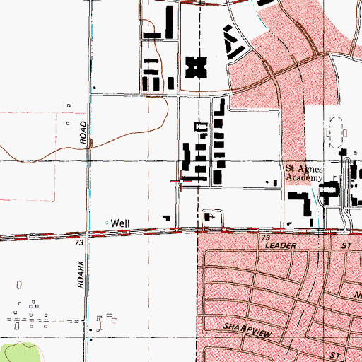 Topographic Map of Clubcreek New Life Community Baptist Church, TX