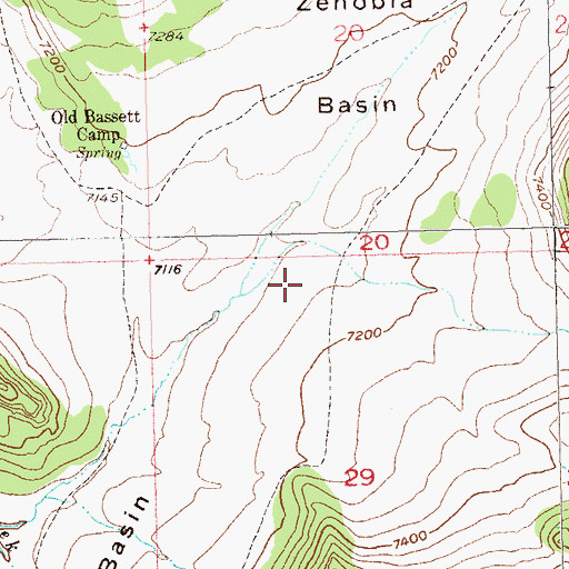 Topographic Map of Zenobia Basin, CO