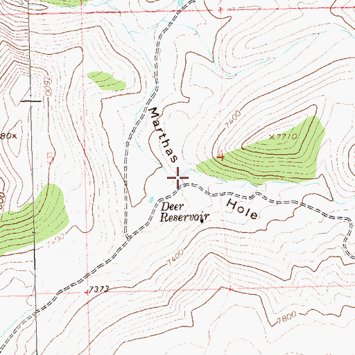 Topographic Map of Marthas Hole, CO