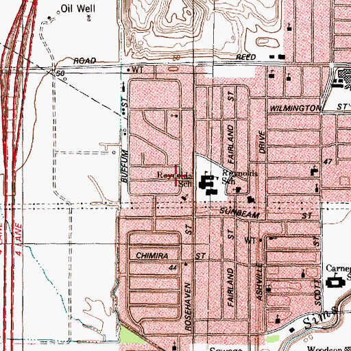 Topographic Map of New Star Bethel Mission Baptist Church, TX