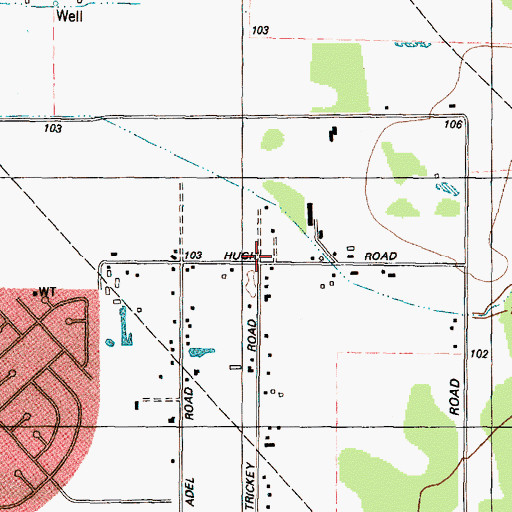 Topographic Map of Northwest Community Church, TX
