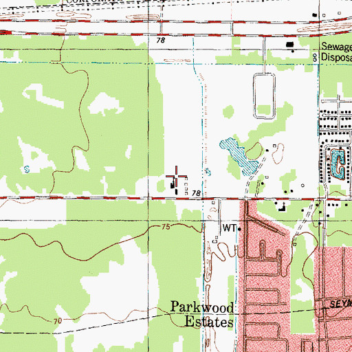 Topographic Map of Aldine First United Methodist Church, TX