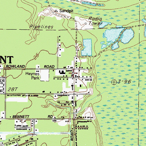 Topographic Map of Boulden Memorial Church of God in Christ, TX
